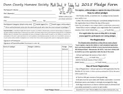 2015 Pledge Form - Dunn County Humane Society