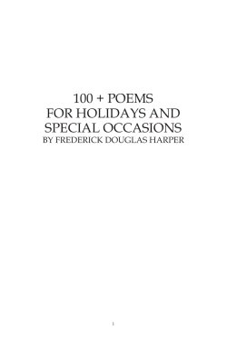 100 + poems for holidays and special occasions