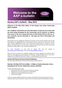 Stanley AAP e-bulletin - May 2015