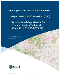 Esri Support for Geospatial Standards: â¢ Open Geospatial