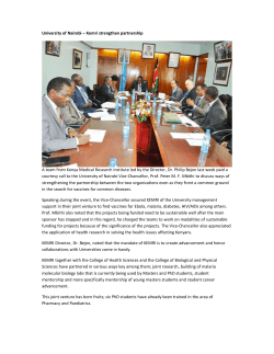 University of Nairobi â Kemri strengthen partnership A team from