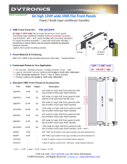 Datasheets / Assembly for 12HP VME Fixed Handle