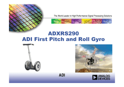 ADXRS290 ADI First Pitch and Roll Gyro