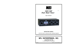 MFJ-923 Manual
