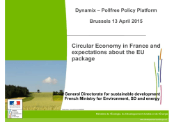 Circular Economy in France and expectations about the