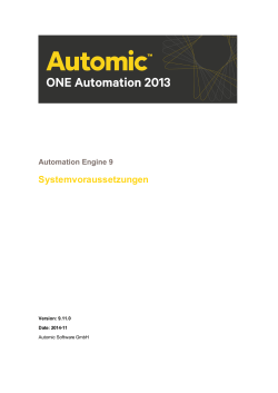 Automation Engine 9 Systemvoraussetzungen
