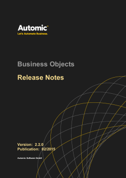 Business Objects Agent Release Notes