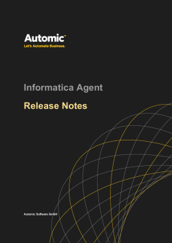 Informatica Agent Release Notes