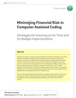 Minimizing Financial Risk in Computer Assisted Coding