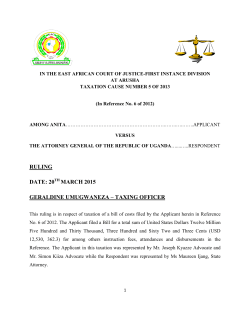 - East African Court Of Justice