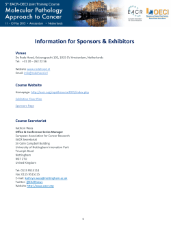 Information for Sponsors & Exhibitors