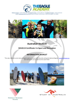 Certificate I in Sport and Recreation (Australian) â SIS10113