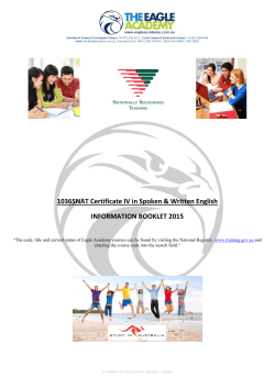 Certificate IV in Spoken and Written English (Australian)
