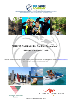 Certificate II in Outdoor Recreation (Australian) â SIS20213