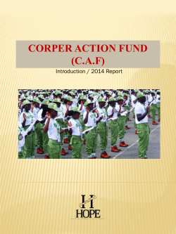 CAF Report 2014 - Eagles Hope Foundation