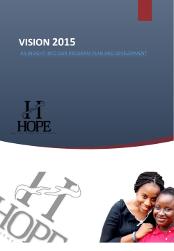 VISION 2015 - Eagles Hope Foundation