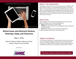 Ethical Issues and Electronic Devices: Yesterday, Today, and