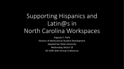 Supporting Latin@s in North Carolina Workspaces