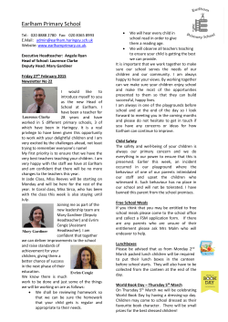 Newsletter 26.02.2015 - Earlham Primary School