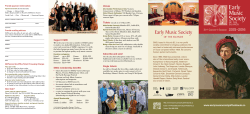 2015-2016 Brochure - Early Music Society of the Islands