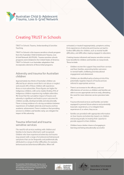 Creating TRUST in Schools - Australian Child & Adolescent Trauma