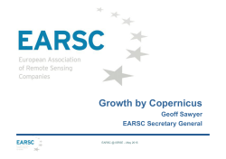 Growth by Copernicus â ISRSE (13 May 2015, Berlin)