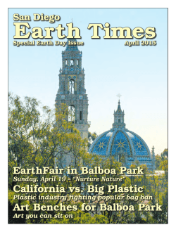 EarthFair in Balboa Park California vs. Big Plastic Art Benches for