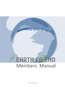 Members Manual - EARTH FRIENDï½æ ªå¼ä¼ç¤¾ã¢ã¼ã¹ãã¬ã³ã