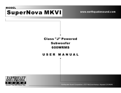 Supernova MKVI & MKVII Subwoofers with IQ Digital Feedback