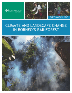 CLIMATE AND LANDSCAPE CHANGE IN BORNEO`S