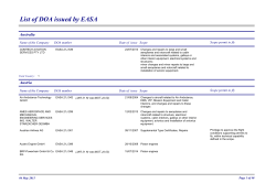 List of DOA issued by EASA
