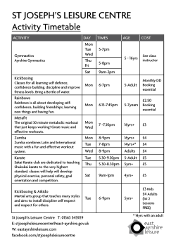 2015 Timetable Apr - Jun