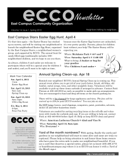 Newsletter - East Campus Community Organization