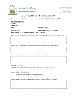 this brief application form - East End Food Co-op