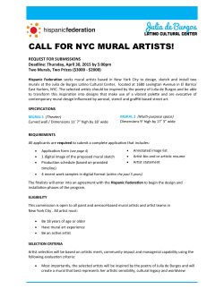 Call for NYC Mural Artists