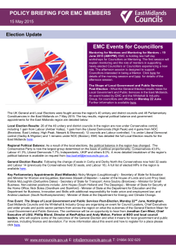 EMC Policy Briefing 15 May 2015 - East Midlands Liberal Democrats