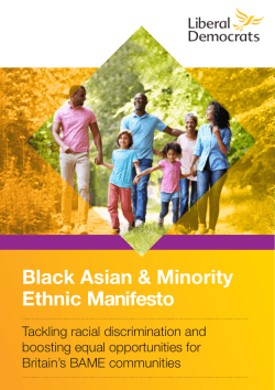 Black Asian & Minority Ethnic Manifesto