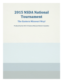 2015 NSDA National Tournament - Eastern Missouri NSDA District