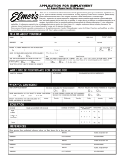 application for employment tell us about yourself what kind of