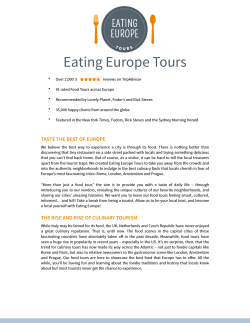 Press release - Europe - Eating Europe Food Tours