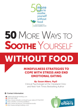 50 More Ways To Soothe Yourself Without Food Press Kit