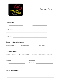 Easy order Form