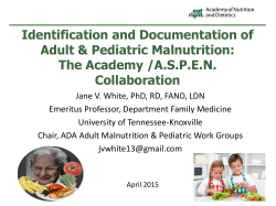 Identification and Documentation of Adult & Pediatric Malnutrition