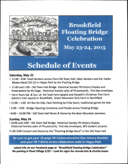 Brookfield Floating Bridge Celebration