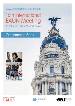 16th International EAUN Meeting - European Association of Urology