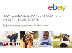 Sale Events - ebay business builder
