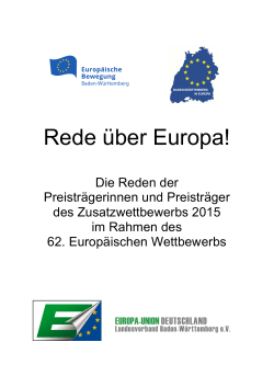Rede Ã¼ber Europa! 2015 - Landeskomitee Baden