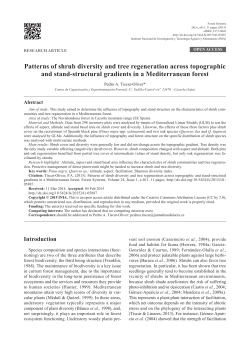 Patterns of shrub diversity and tree regeneration across topographic