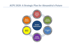 ACPS 2020: A Strategic Plan for Alexandria`s Future