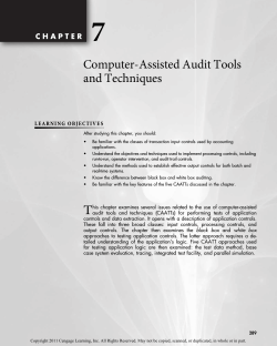 Computer-Assisted Audit Tools and Techniques - E